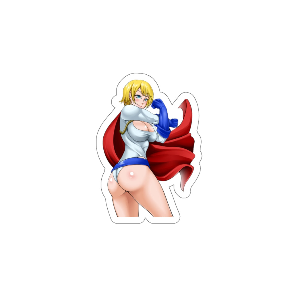 Power Girl Stretch Waterproof Sticker - Ecchi Vinyl Decal