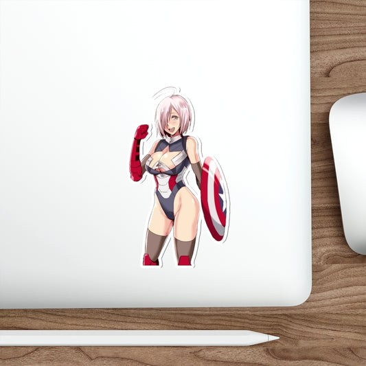 Captain America Mash Kyrielight Waterproof Sticker - Ecchi Vinyl Decal