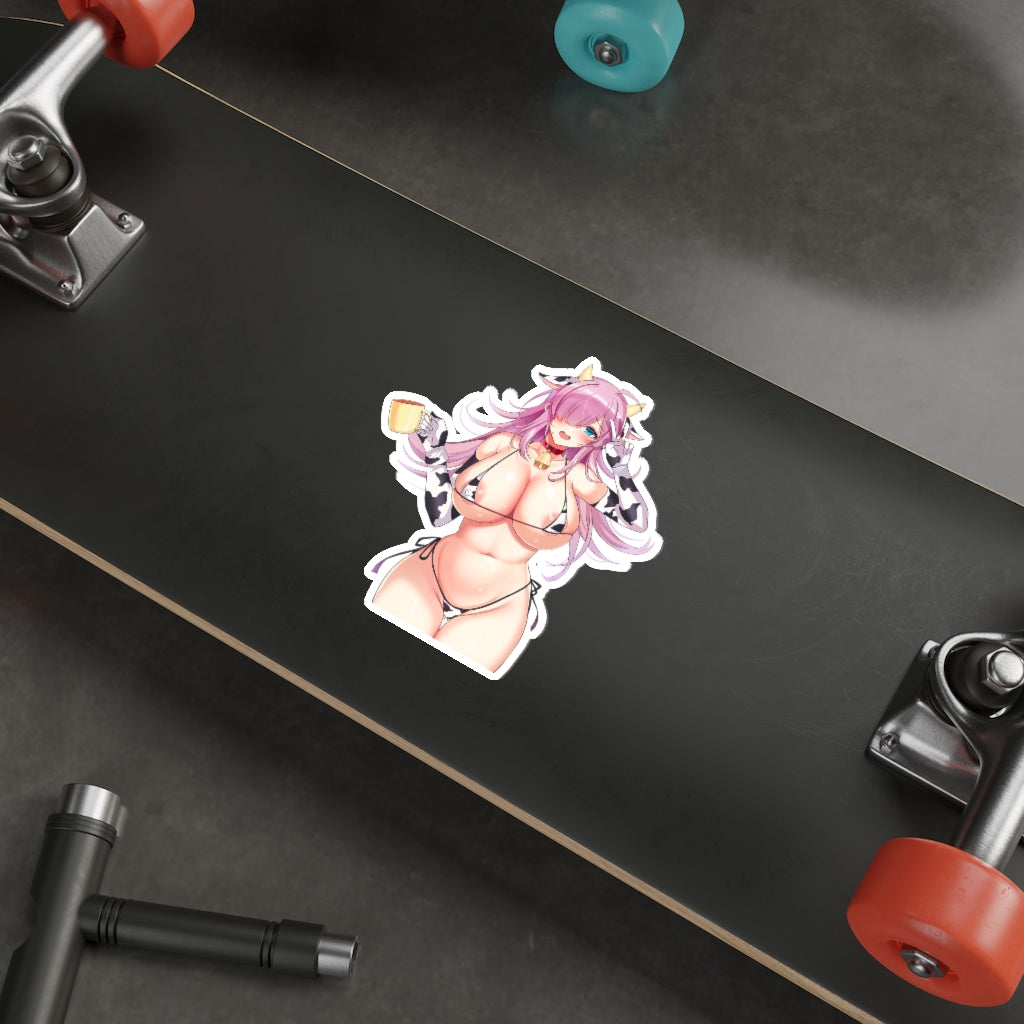 Counter Side Sexy Cow Girl Miya Waterproof Sticker - Ecchi Vinyl Decal