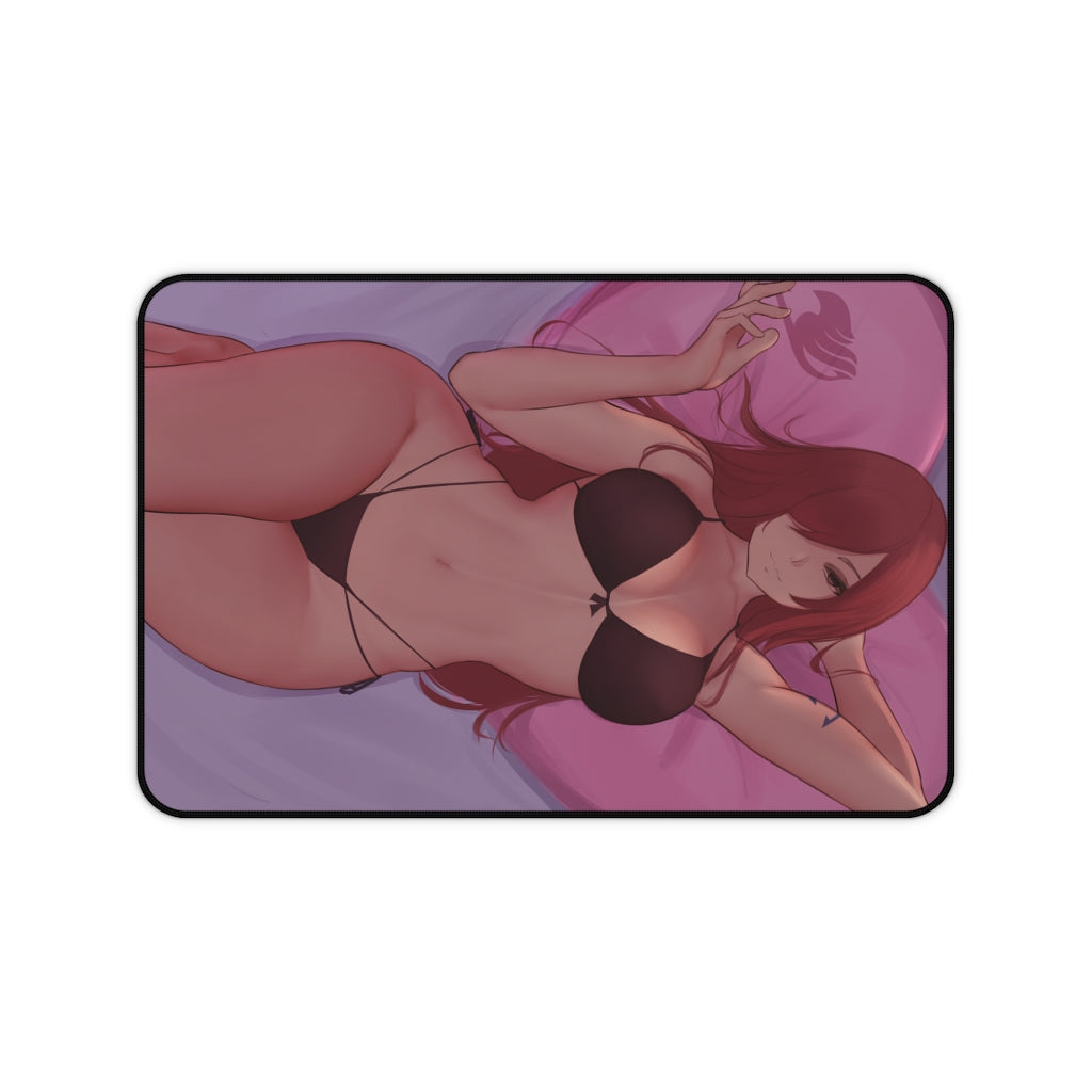 Tapis de souris Ecchi Fairy Tail - Bikini Erza Scarlet épais - Grand tapis de bureau - Tapis de jeu sexy Anime