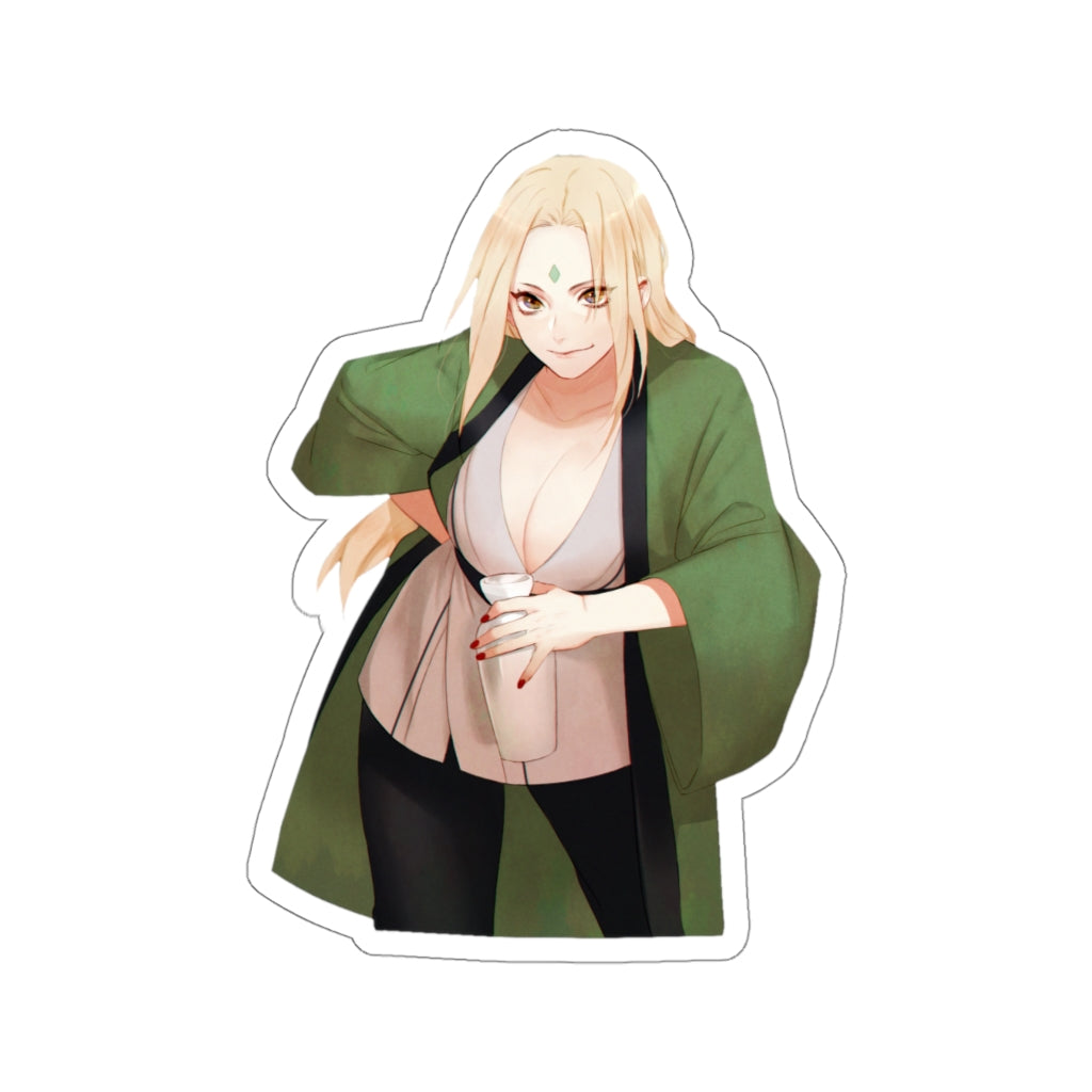 Tsunade Naruto Sake Time Waterproof Sticker - Ecchi Vinyl Decal