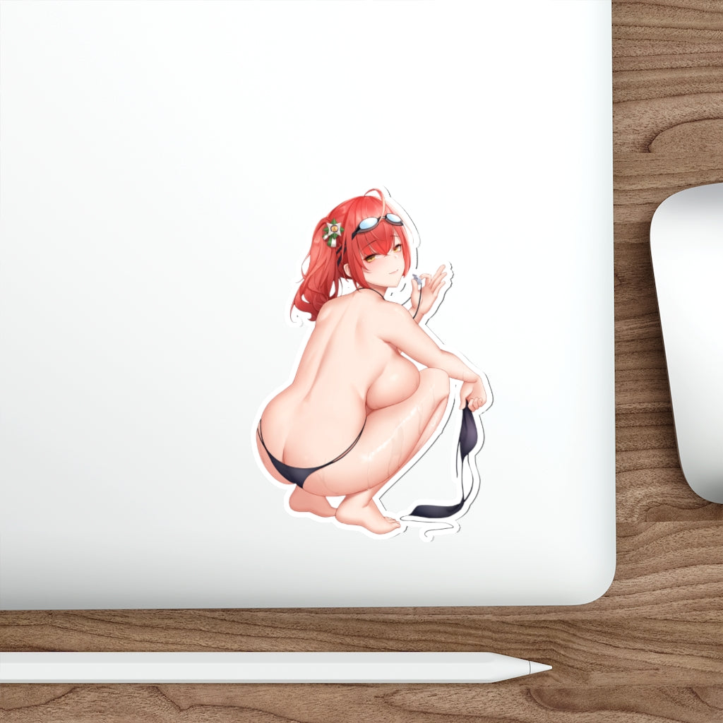 Azur Lane Waterproof Sticker - Nude Zara Ecchi Decal
