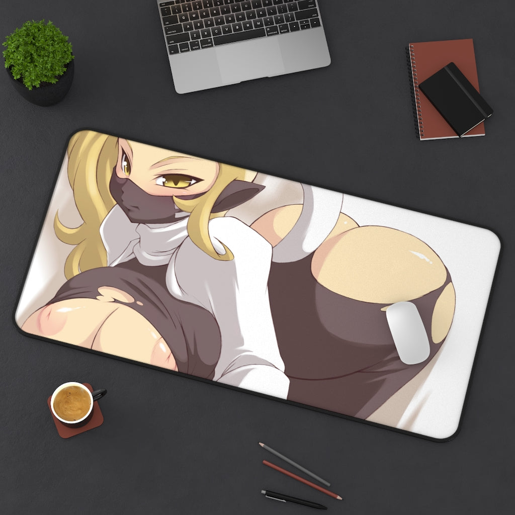 Thick Boobs and Butt Nekomata Shin Megami Tensei Desk Mat - Sexy Video Game Girl Mousepad - Gaming Playmat