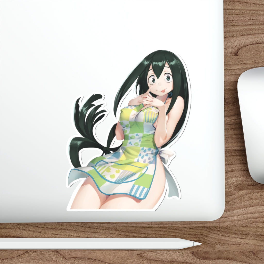 Tsuyu Asui Sexy Apron Waterproof Sticker - Ecchi Anime Froppy My Hero Academia Vinyl Car Decal