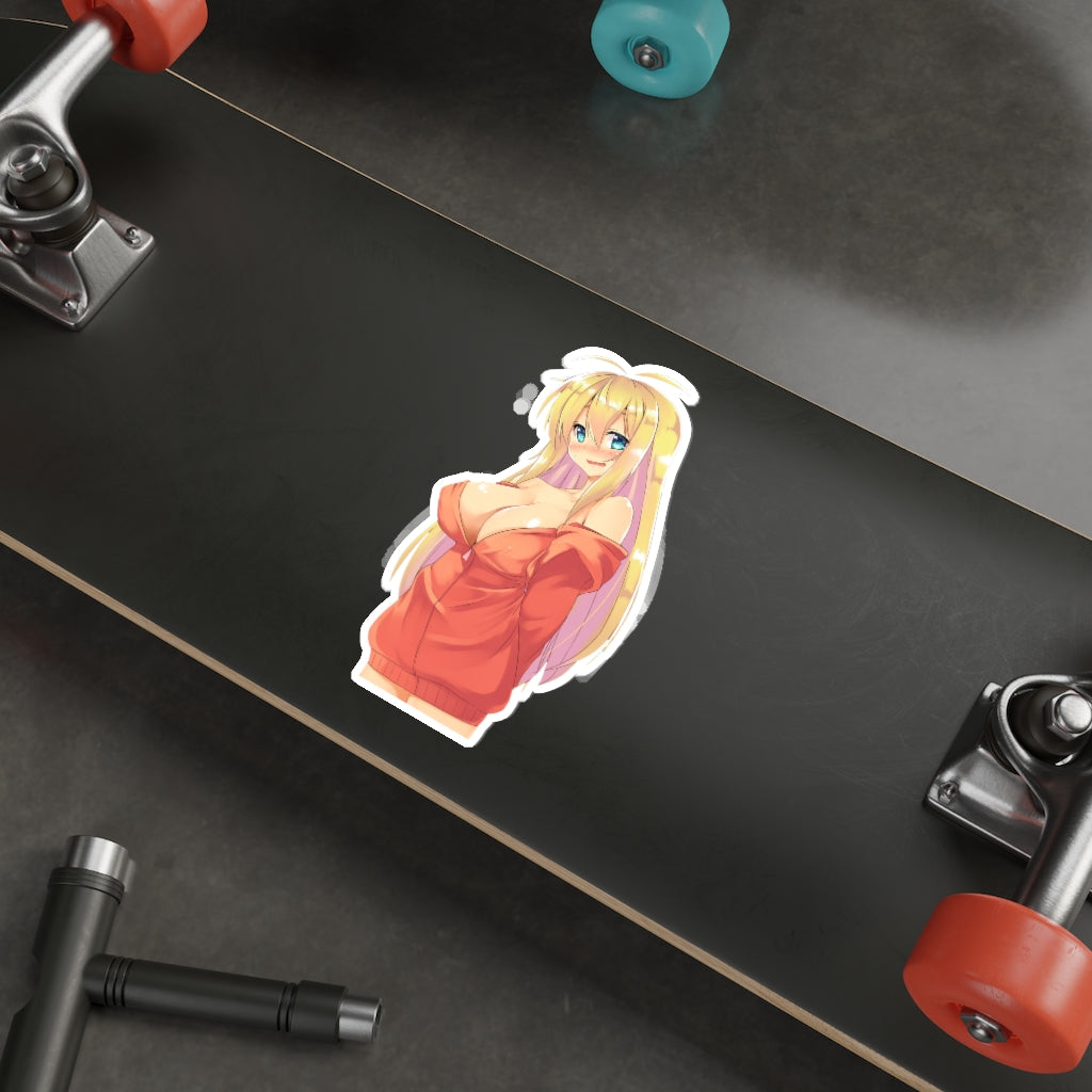 Busty Tsurumaki Maki Voiceroid Waterproof Sticker - Ecchi Vinyl Decal