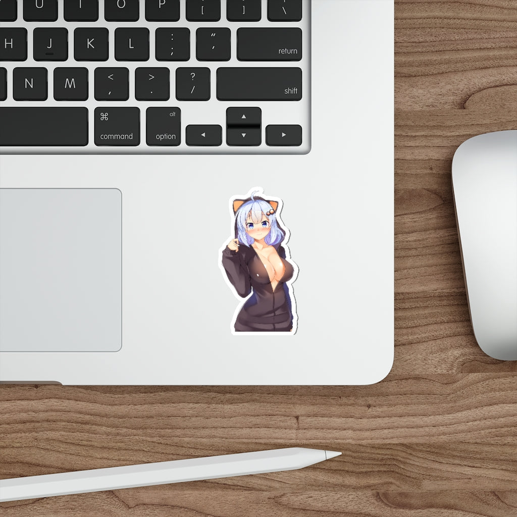 Sexy Neko Kizuna Akari Vocaloid Voiceroid Waterproof Sticker - Ecchi Vinyl Decal