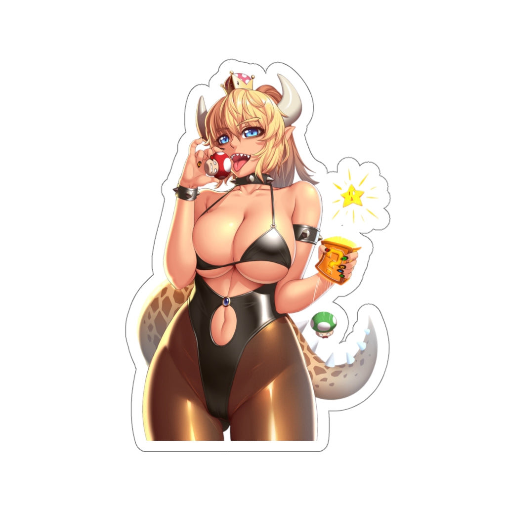 Bowsette Power Up Waterproof Sticker - Ecchi Vinyl Anime Car Decal