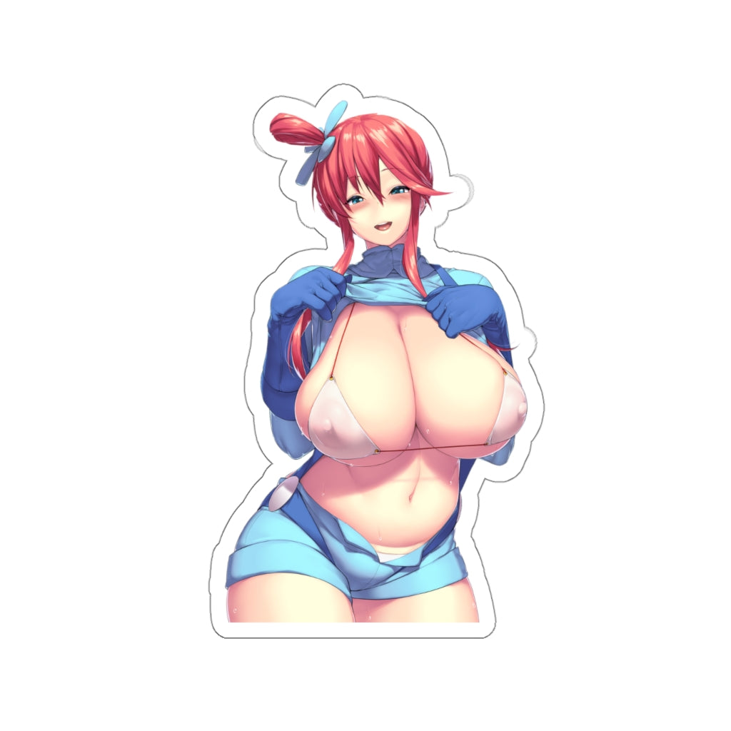 Huge Boobs Skyla Sexy Pokemon Waterproof Sticker - Ecchi Vinyl Decal