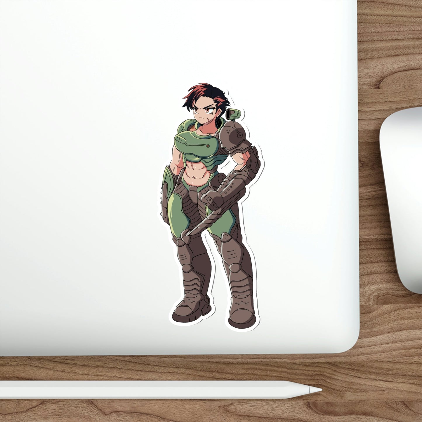 Doom Female Doomguy Waifu Waterproof Sticker - Weatherproof Vinyl Car Decal