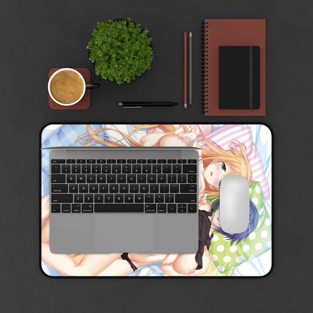 Anime Mother&Wife Narumi Suzune Ryuuga Shou Nude Nipples Desk Mat - Non Slip Mousepad