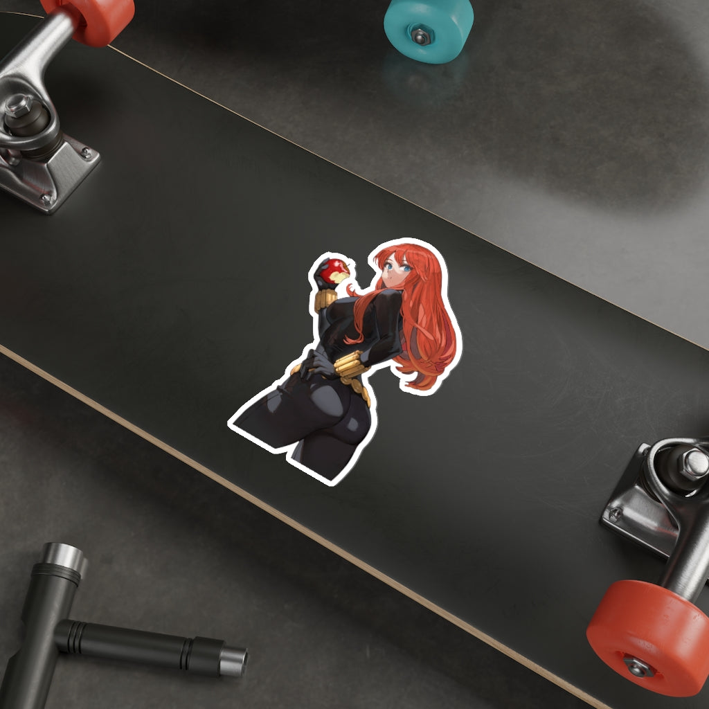 Black Widow Bubble Butt Waterproof Sticker - Ecchi Vinyl Decal