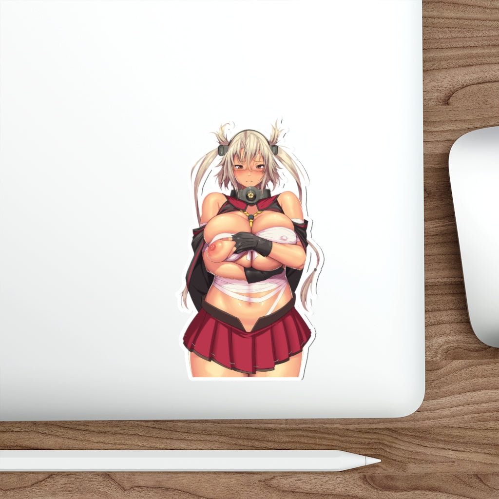 Thick Boobs Musashi Kantai Collection Waterproof Sticker - Ecchi Vinyl Decal