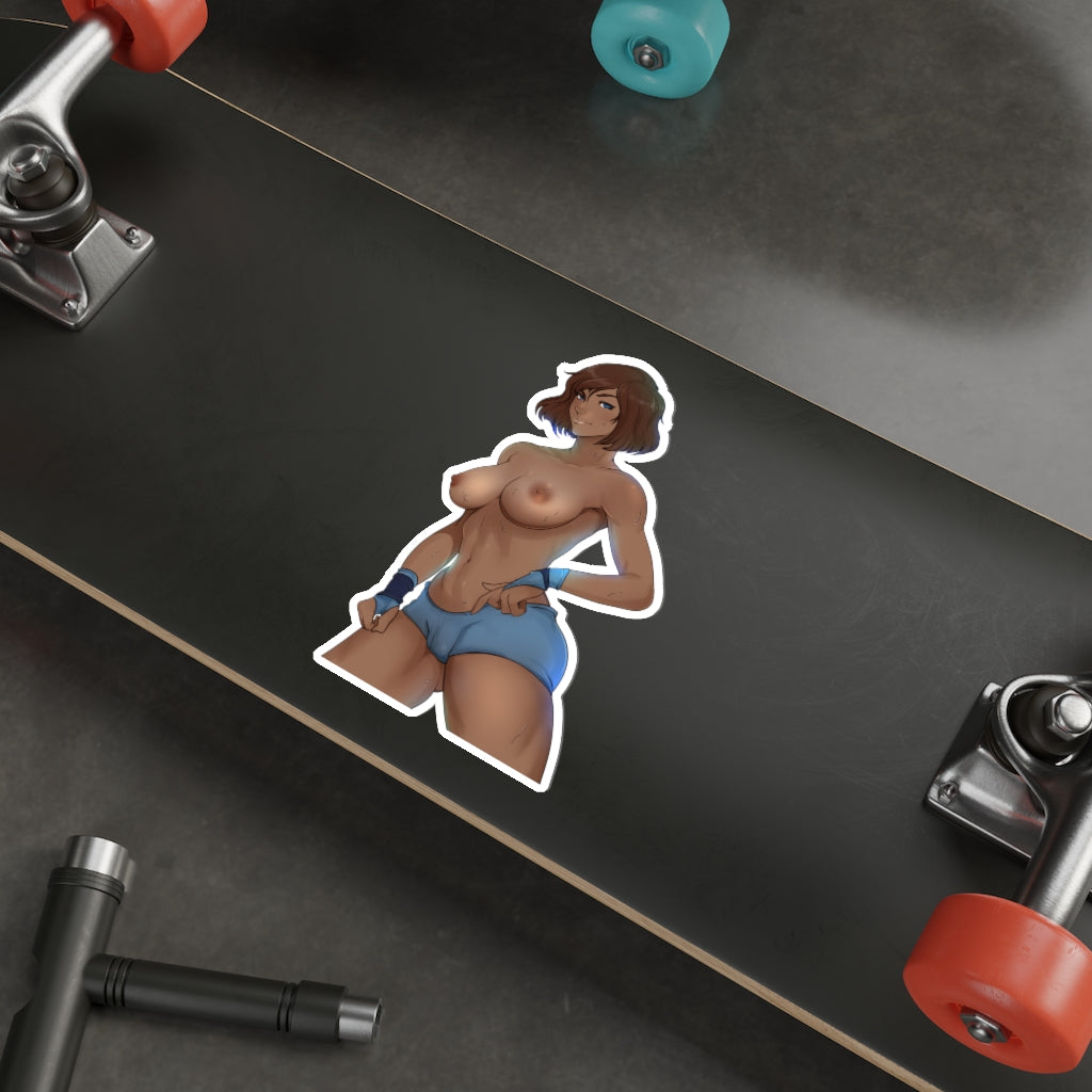 Topless Korra Waterproof Sticker - Ecchi Vinyl Anime Car Decal - The Legend of Korra