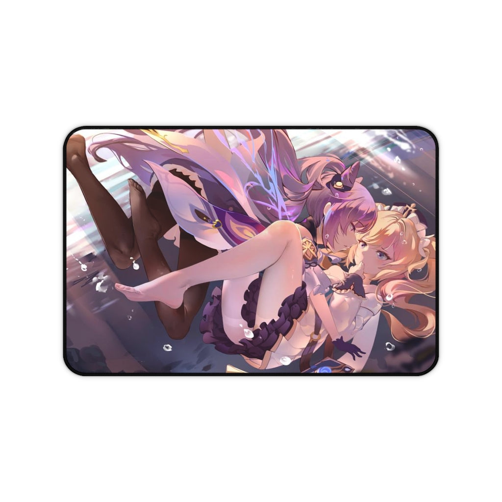 Genshin Impact Sexy Mousepad - Keqing and Barbara Ecchi Desk Mat - Gaming Playmat