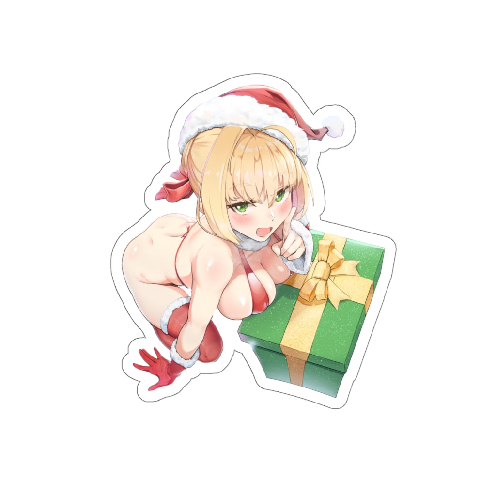 Fate Stay Night Waterproof Sticker - Sexy Santa Saber Ecchi Vinyl Decal - Fate Grand Order Christmas Sticker - Altria Pendragon