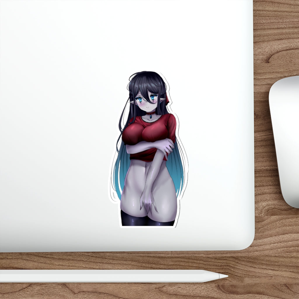 Half Nude Banshee Monster Girl Encyclopedia Waterproof Sticker - Ecchi Vinyl Decal