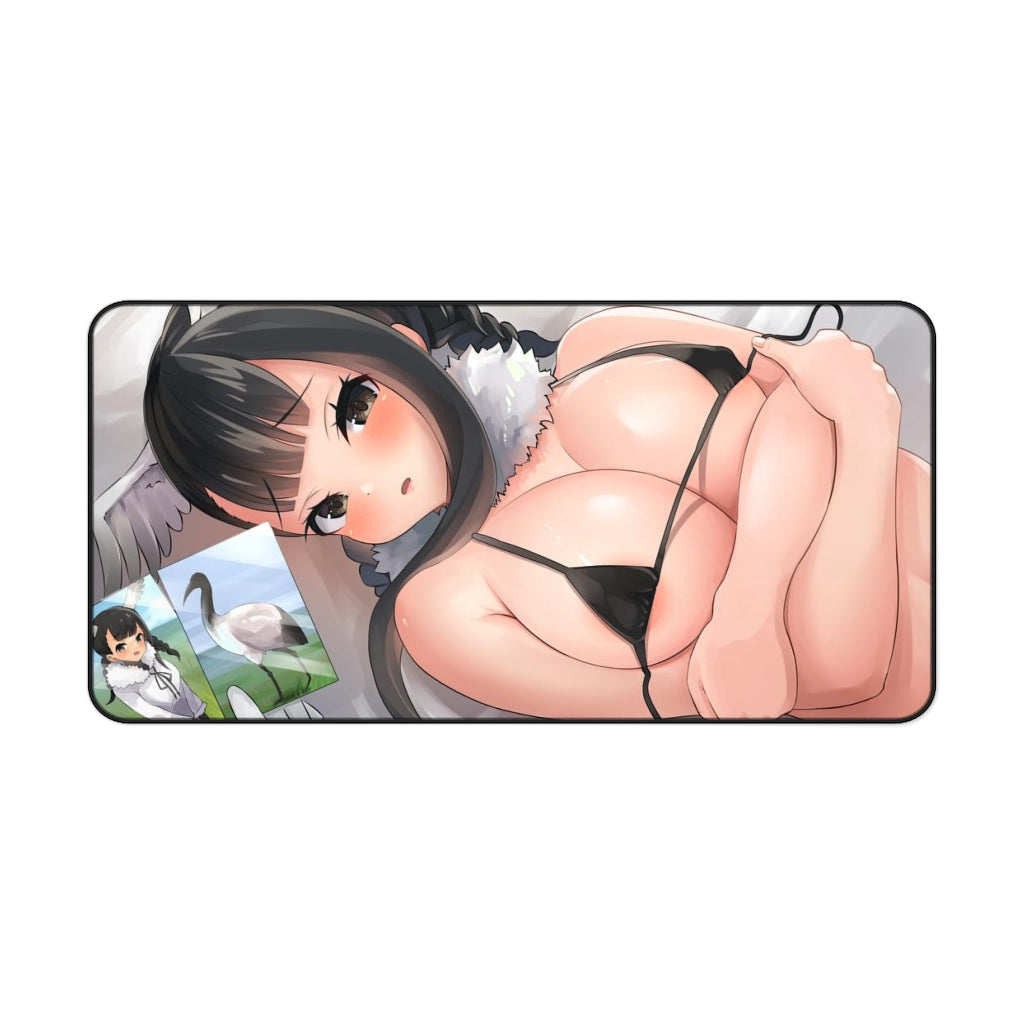 Black Headed Ibis Kemono Friends Sexy Bikini Boobs Desk Mat - Sexy Anime Girl Mousepad - Gaming Playmat