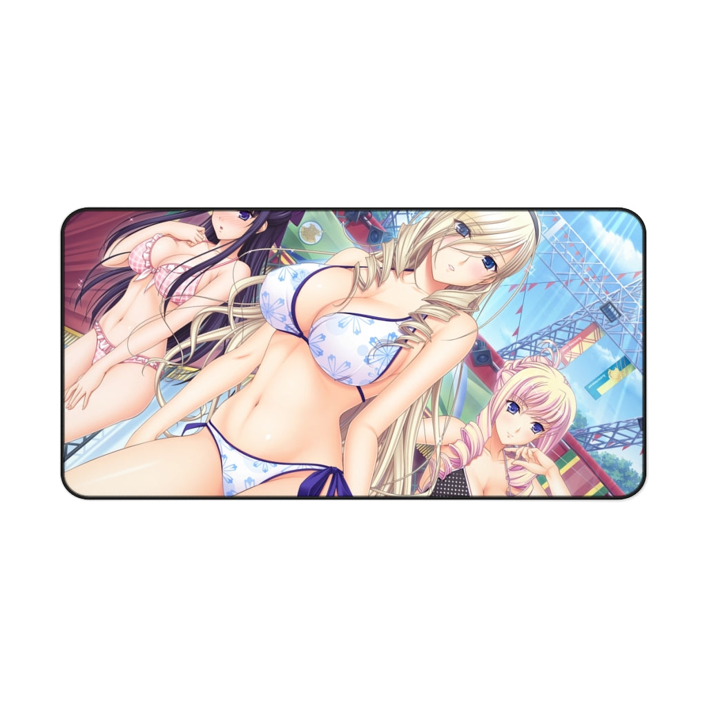 Celia Akane and Bertille Walkure Romanze Bikini Waifus Mousepad - Gaming Playmat