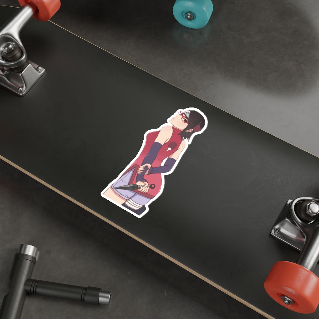 Uchiha Sarada Naruto Kunai Waterproof Sticker - Ecchi Vinyl Decal