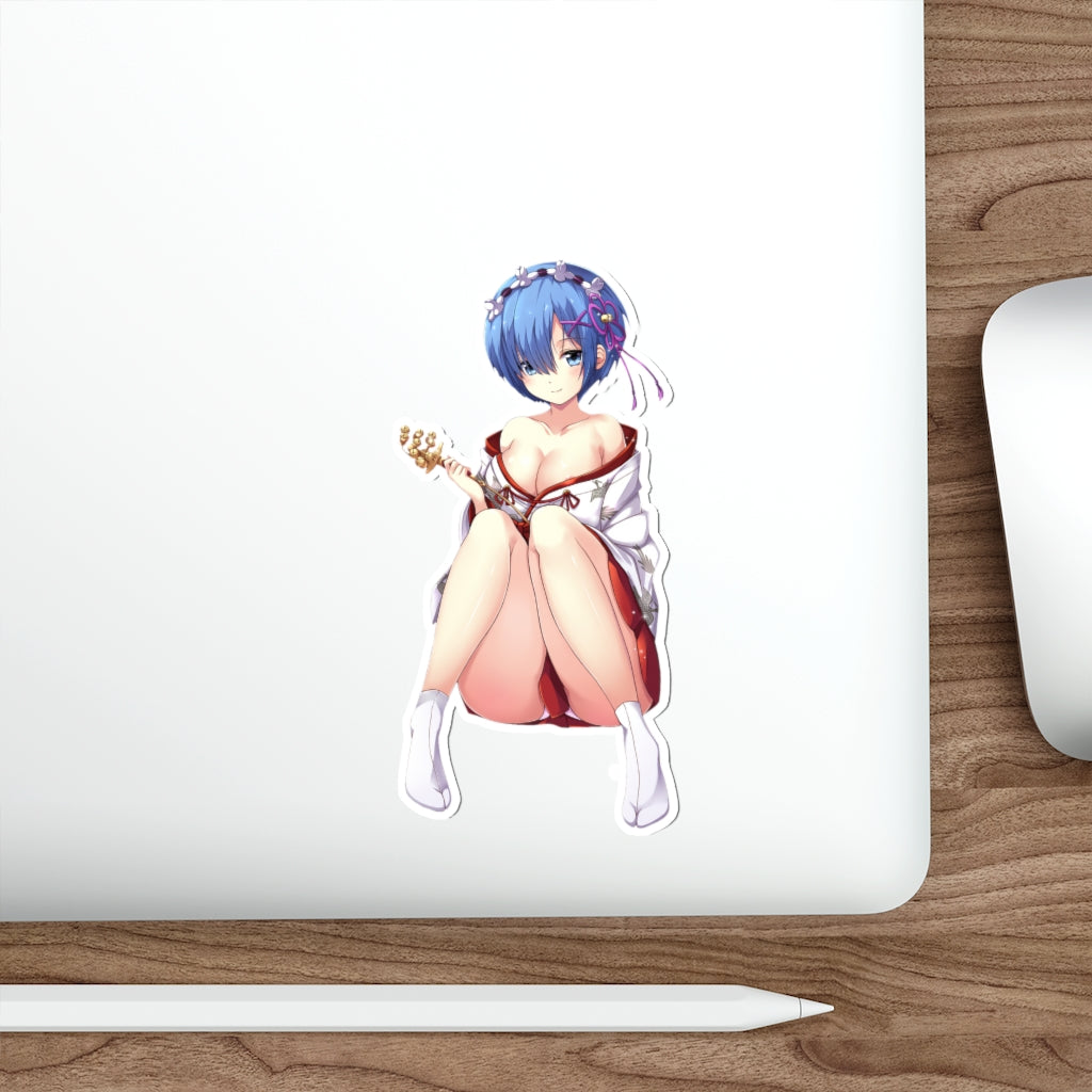 Sexy Yukata Rem Re Zero Waterproof Sticker - Ecchi Vinyl Decal