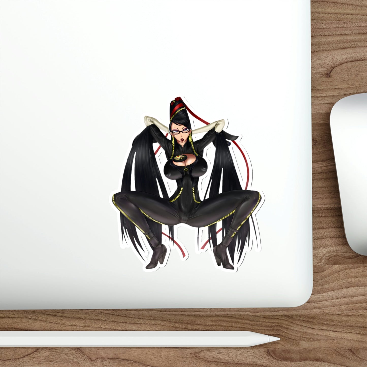 Sexy Squatting Bayonetta Waterproof Sticker - Weatherproof Vinyl Car Decal