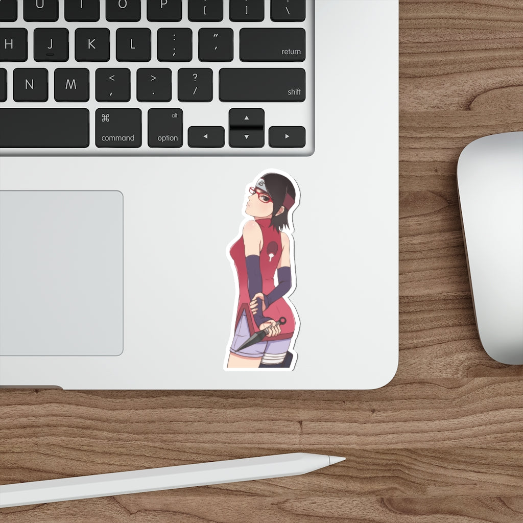 Uchiha Sarada Naruto Kunai Waterproof Sticker - Ecchi Vinyl Decal