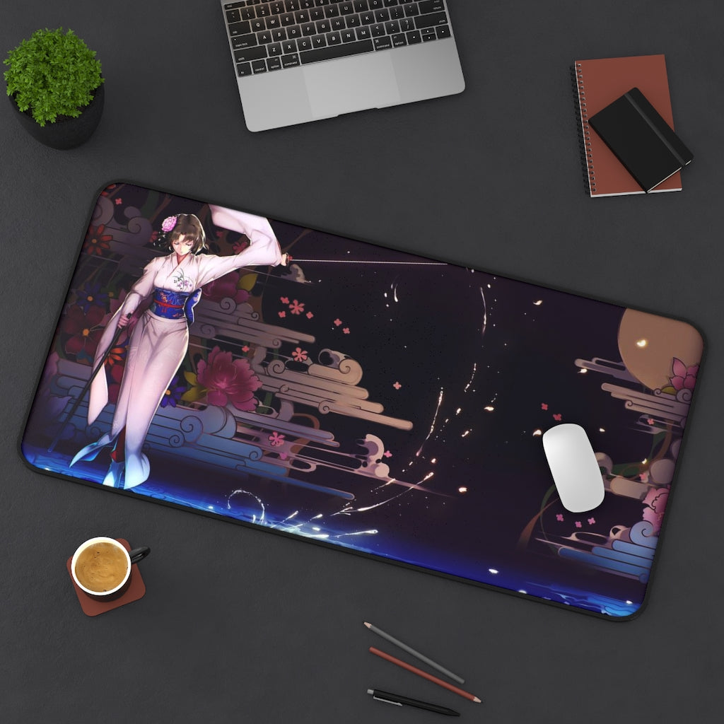 The Garden Of Sinners Anime Mousepad - Shiki Ryougi Desk Mat - Kimono Waifu Playmat