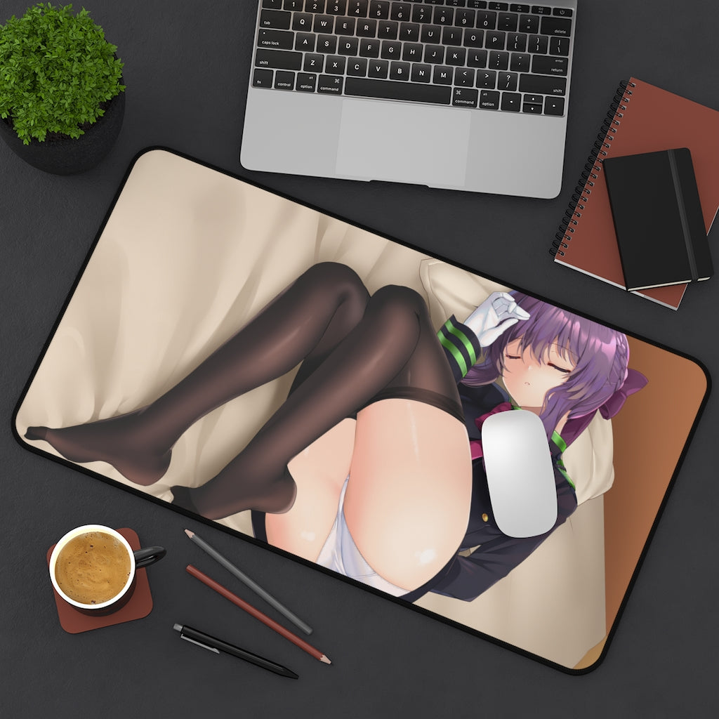 Seraph of The End Sexy Mousepad - Cute Butt Hiragi Shinoa Desk Mat - Ecchi Manga Playmat