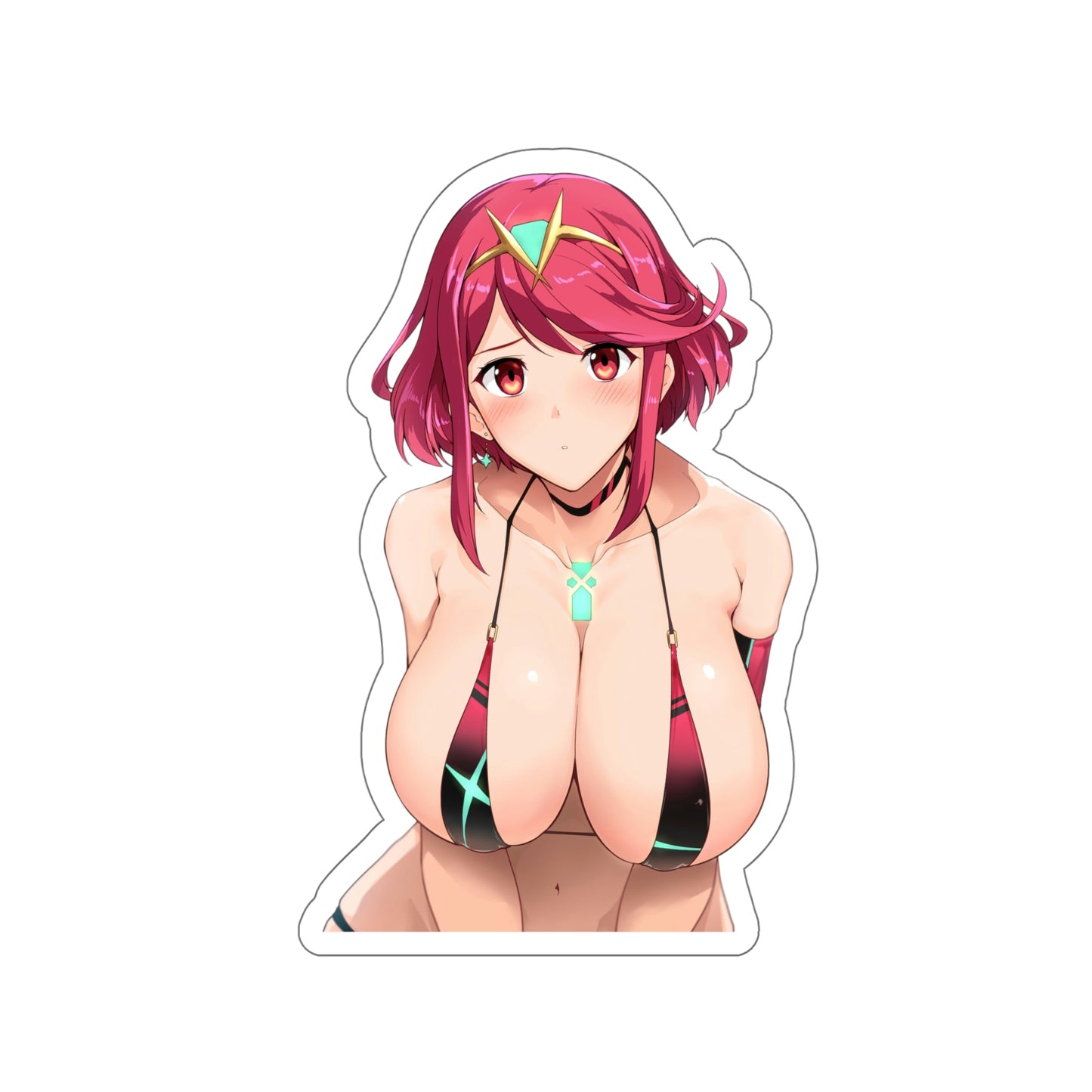 Big Boobs Xenoblade Pyra Waterproof Sticker - Ecchi Vinyl Decal