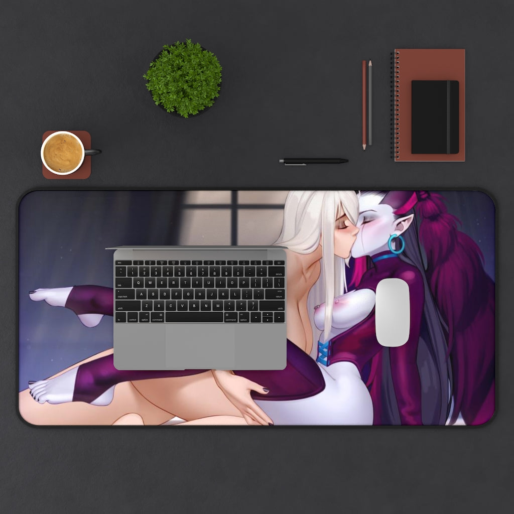 Final Fantasy 14 Nude Hentai Yuri Angelise Reiter and Avatar Mousepad - Gaming Playmat