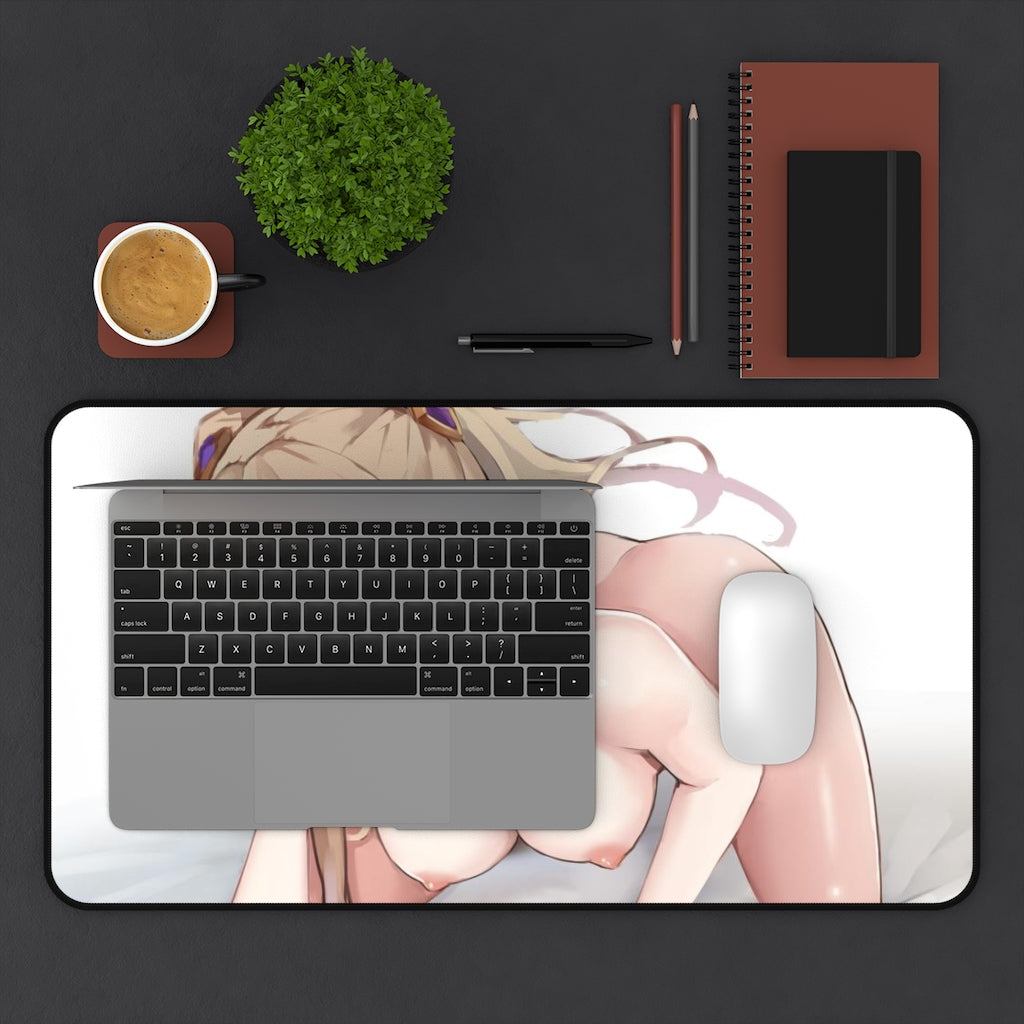 Nude Fischl Sexy Boobs Genshin Impact Desk Mat - Non Slip Mousepad