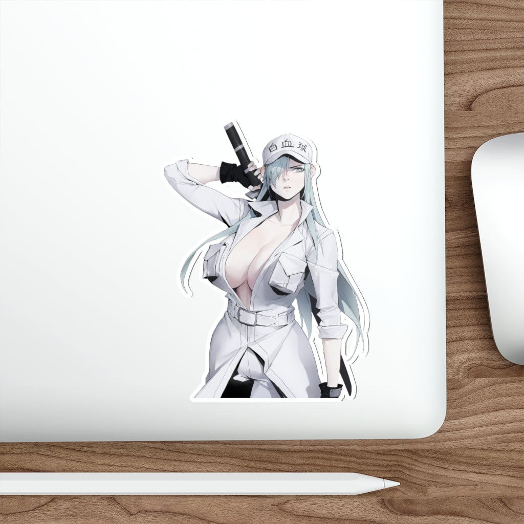 Cells at Work Sexy U-1196 Katana Waterproof Sticker - Ecchi Vinyl Decal