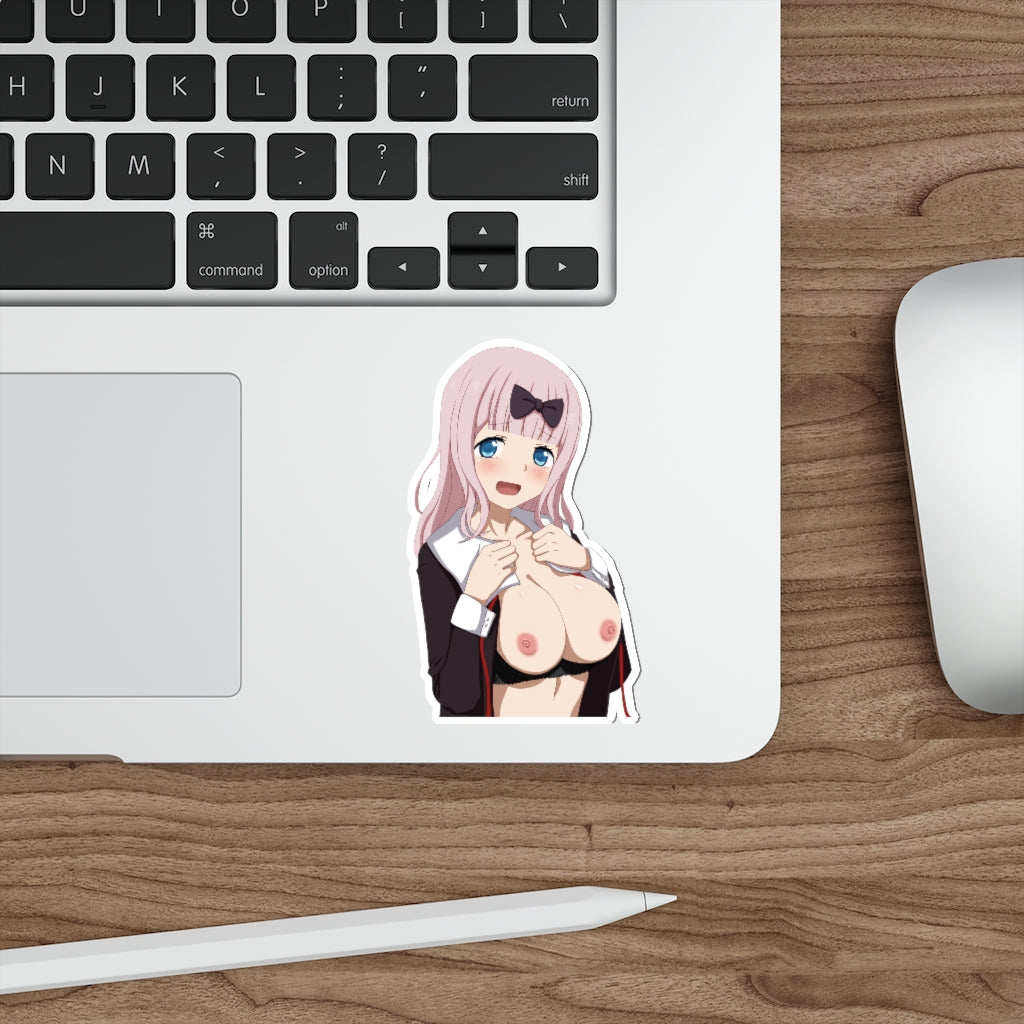 Topless Fujiwara Chika Kaguya-sama Waterproof Sticker - Ecchi Vinyl Decal