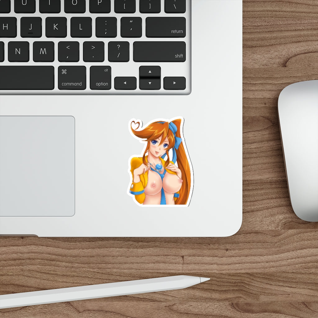 Ace Attorney Waifu Athena Cykes Nude Boobs Waterproof Sticker -  Ecchi Vinyl Decal