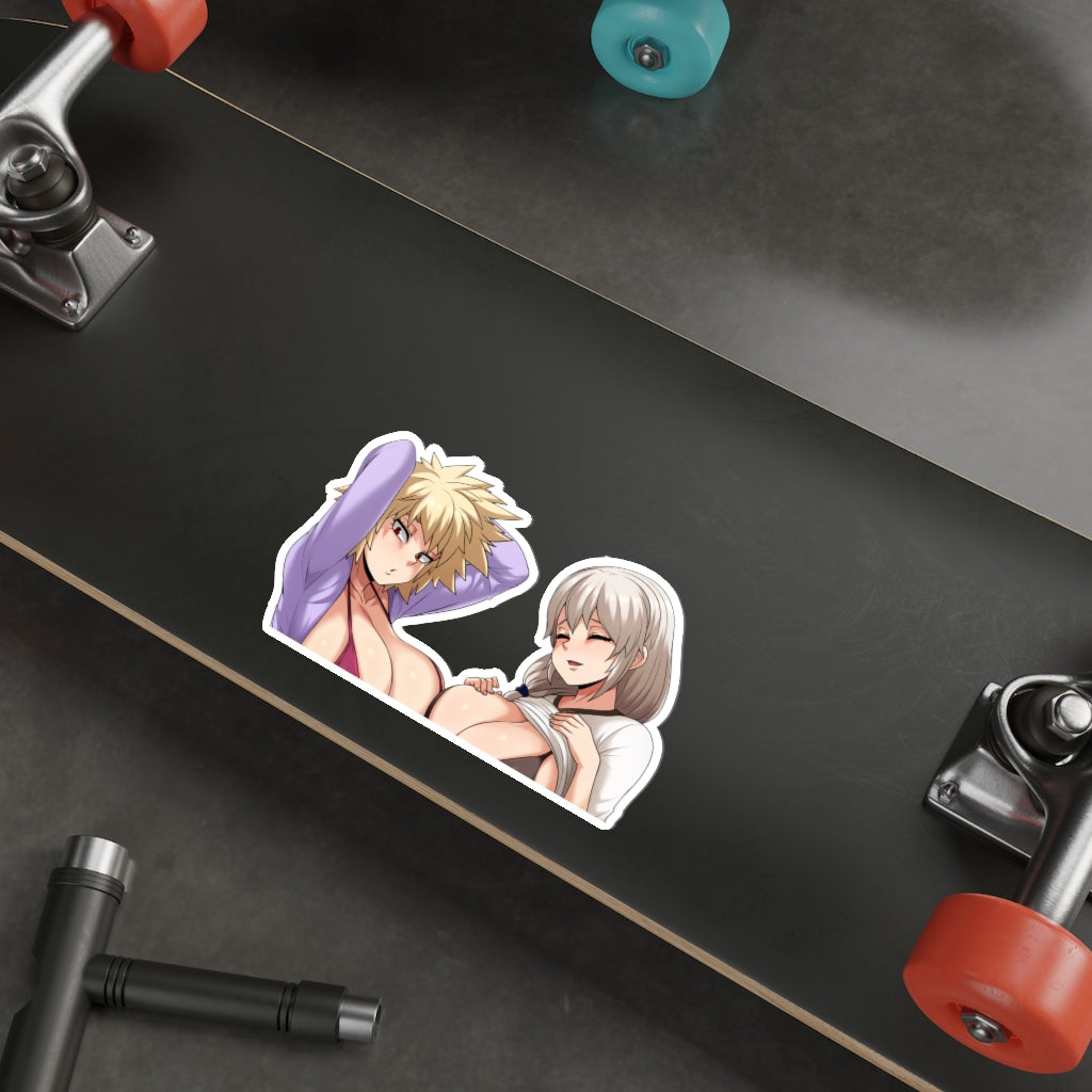 My Hero Academia MILFs Boobs Peeker Sticker - Car Window Sticker Peeker - Ecchi Vinyl Car Decal