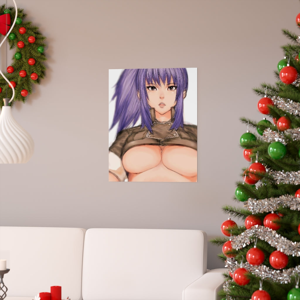 Underboobs Leona Heidern The King Of Fighters Poster - Lewd Premium Matte Vertical Poster - Adult Wall Art