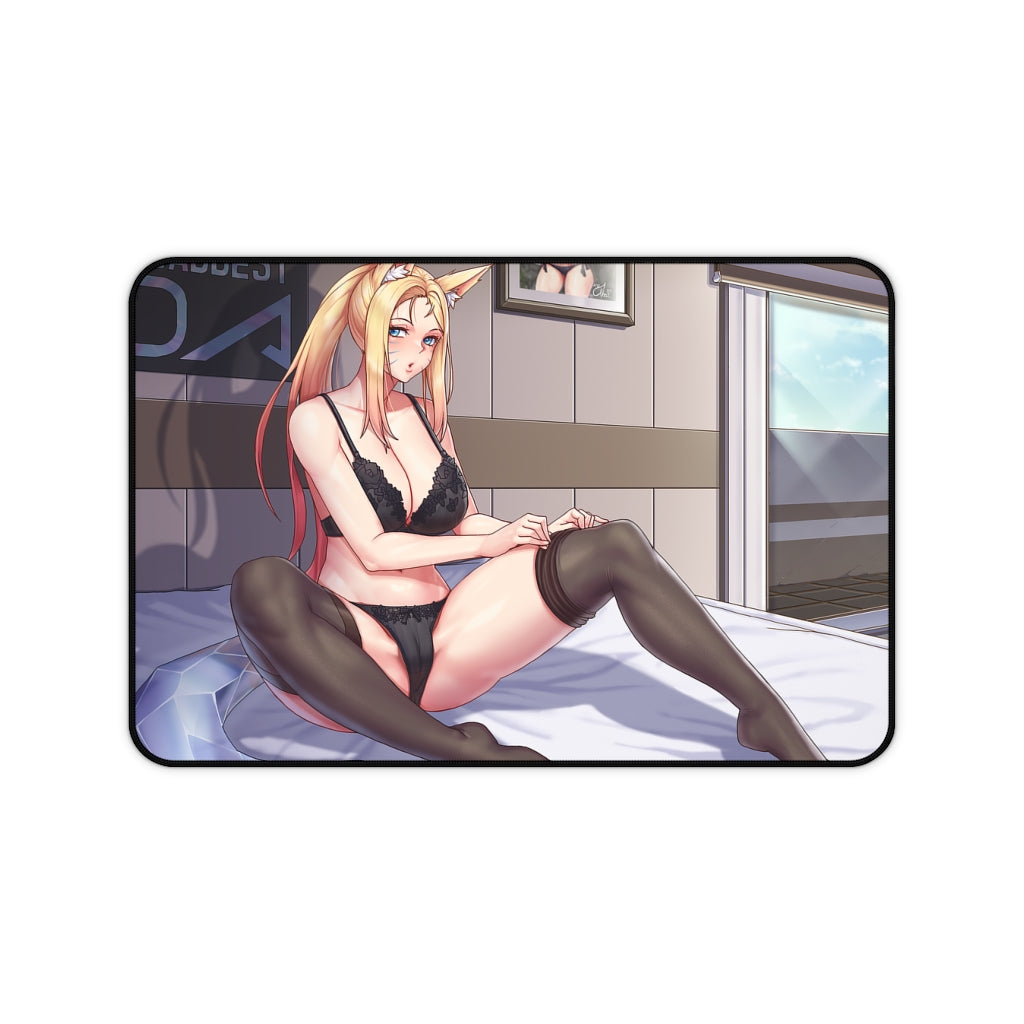 Lingerie Ahri Sexy Mousepad - League of Legends Ecchi Desk Mat - LoL Gaming Playmat