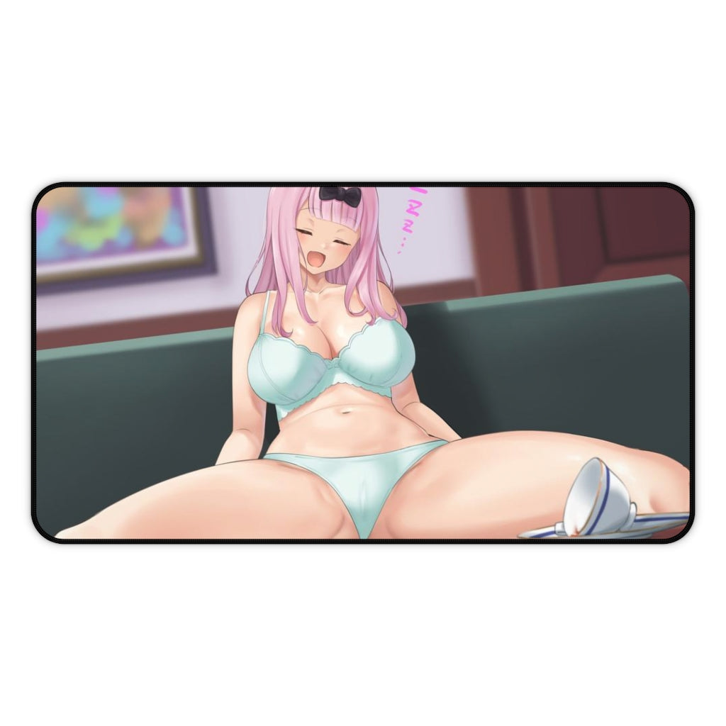 Fujiwara Chika Kaguya-sama Love is War Sexy Lingerie Desk Mat - Non Slip Mousepad