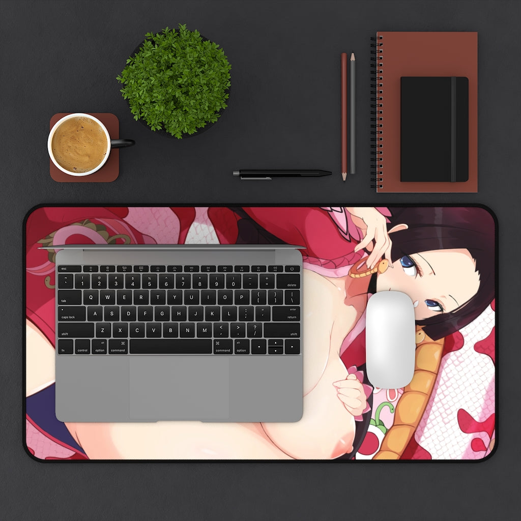 Boa Hancock Huge Tits One Piece Desk Mat - Lewd Mousepad - Anime Girl Playmat