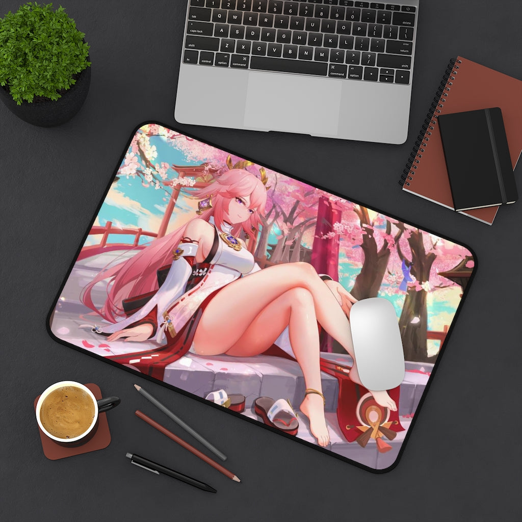 Genshin Impact Sexy Mousepad - Yae Ecchi Desk Mat - Gaming Playmat