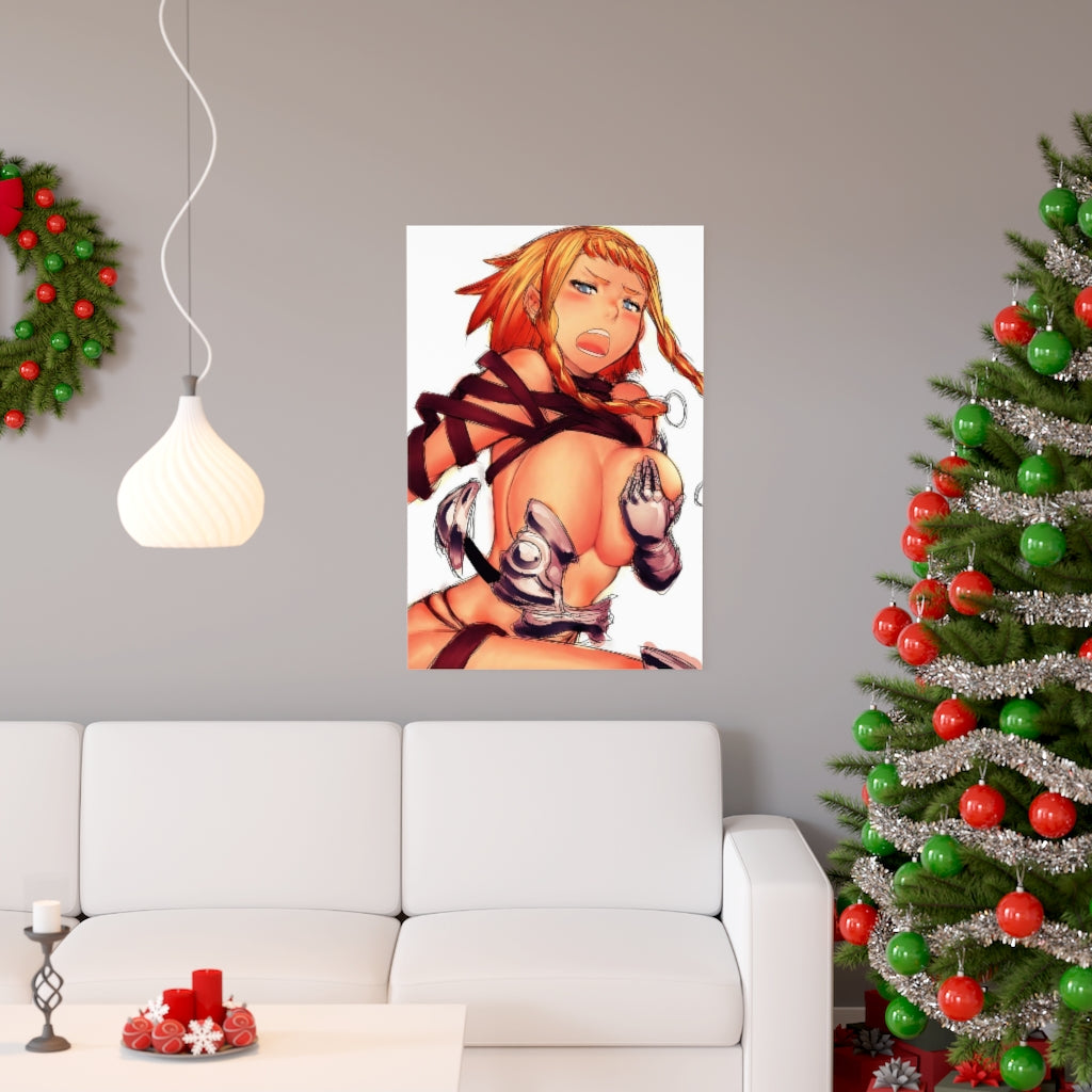 Leina And Exiled Warrior Leina Queen's Blade Poster - Lewd Premium Matte Vertical Poster - Adult Wall Art