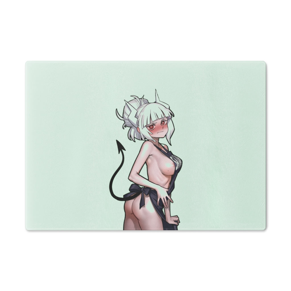 Glass Cutting Board - Helltaker Sexy Apron Lucifer - Charcuterie and Cheese Board