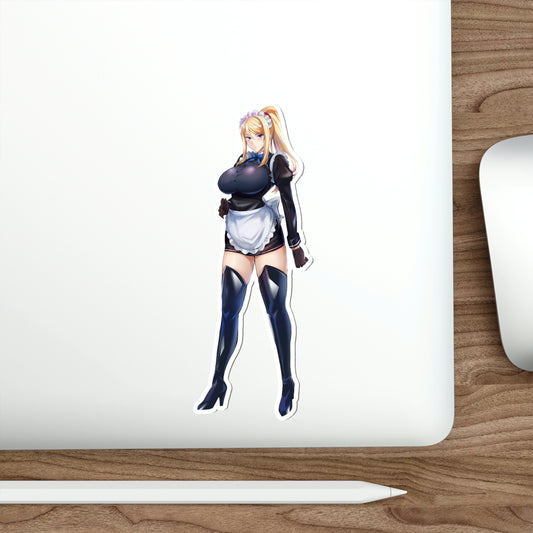 Maid Samus Big Boobs Metroid Waterproof Sticker - Ecchi Vinyl Decal