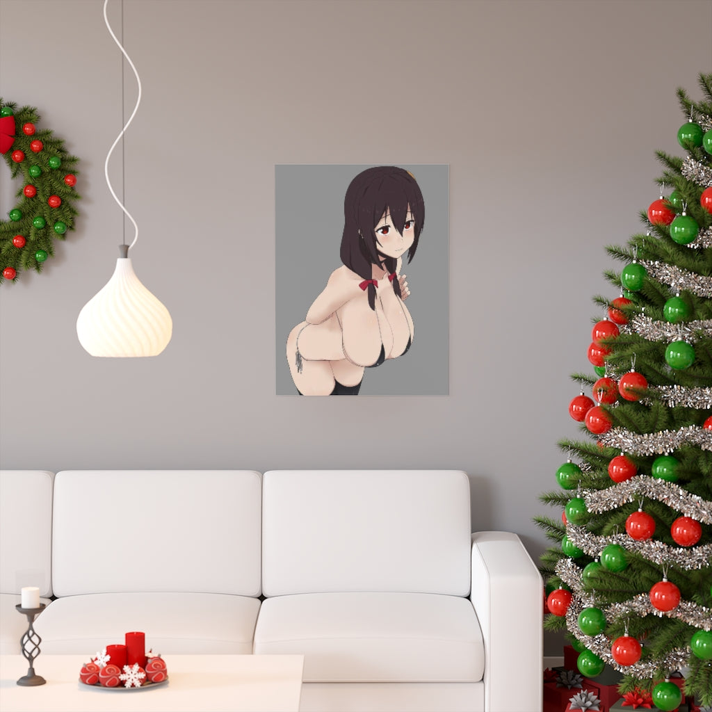 Yunyun Micro Bikini KonoSubara Poster - Lewd Premium Matte Vertical Poster - Adult Wall Art