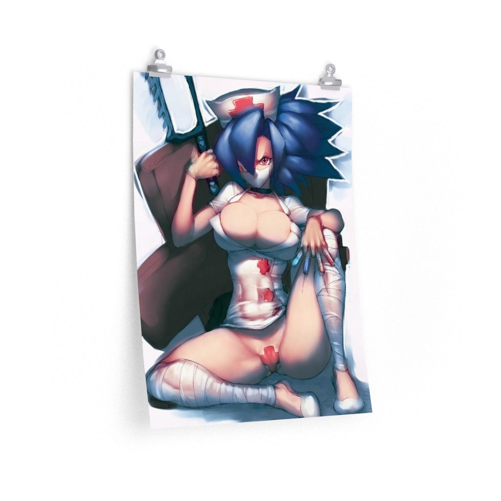 Valentine Skullgirls Poster - Lewd Premium Matte Vertical Poster - Adult Wall Art