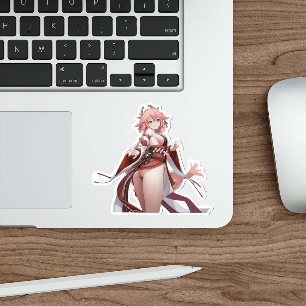 Sexy Butt Yae Miko Genshin Impact Ecchi Vinyl Decal Waterproof Sticker - Ecchi Vinyl Decal