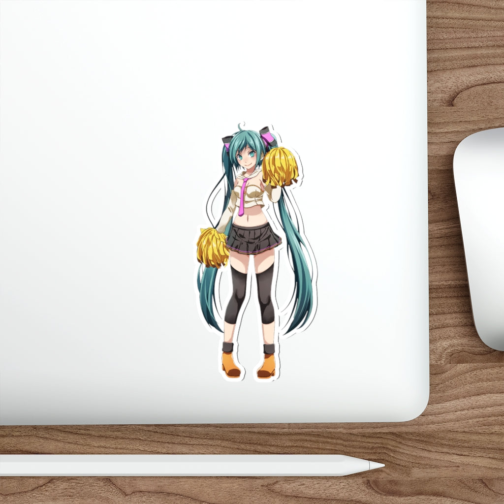 Cheerleader Hatsune Miku Waterproof Sticker - Ecchi Vinyl Decal