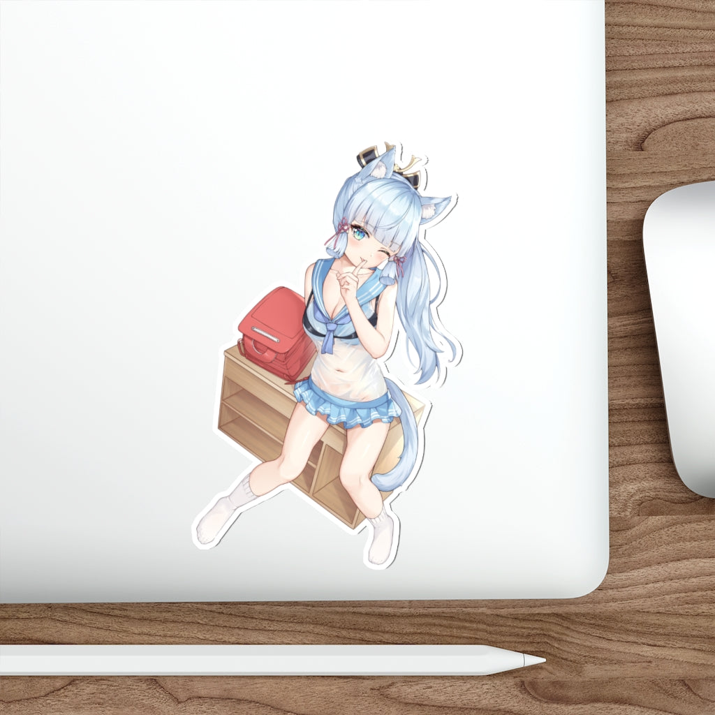 Kawaii Ayaka Waterproof Sticker - Genshin Impact Ecchi Vinyl Decal