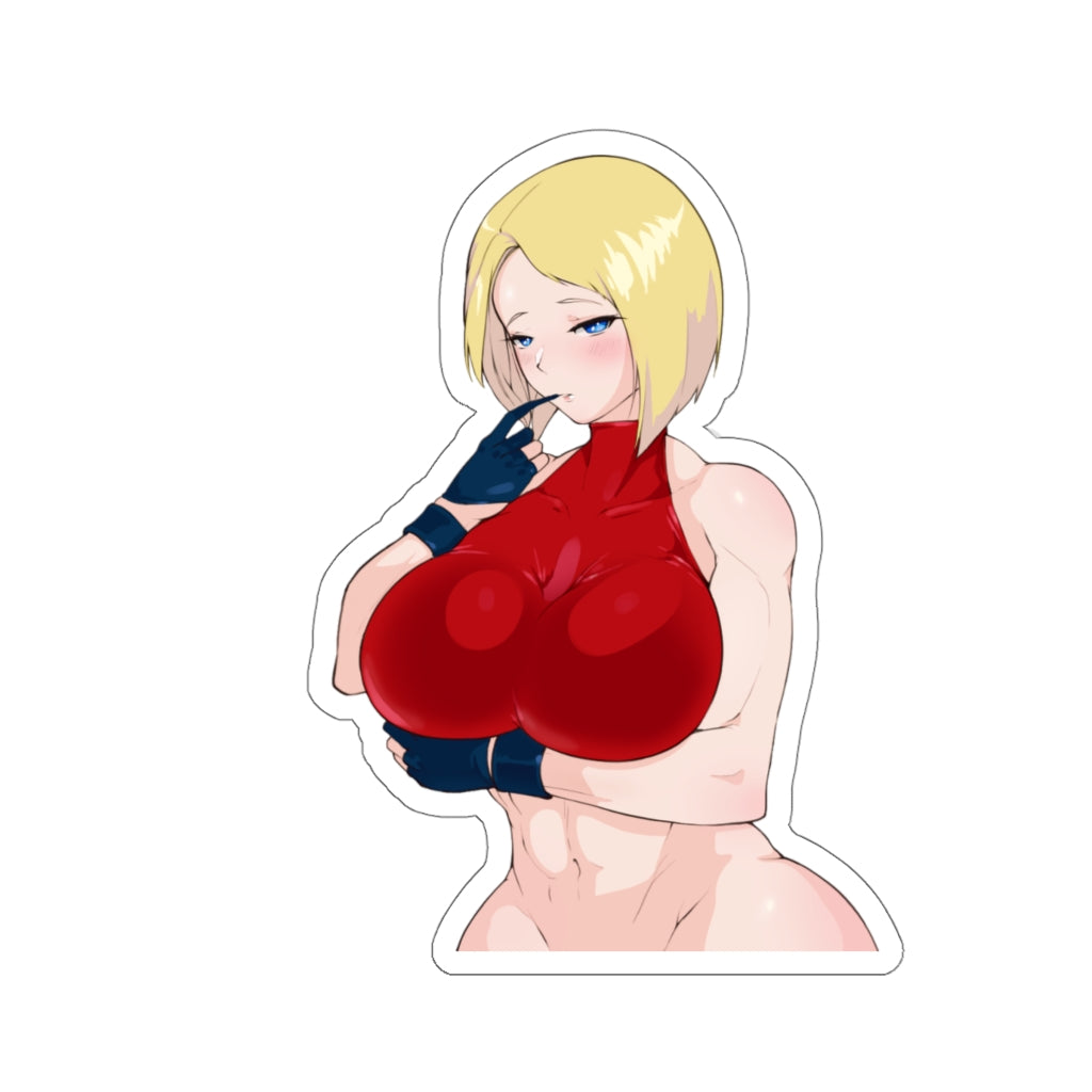 Blue Mary Big Boobs Waterproof Sticker - The King of Fighters Ecchi Vinyl Decal - Fatal Fury Sticker