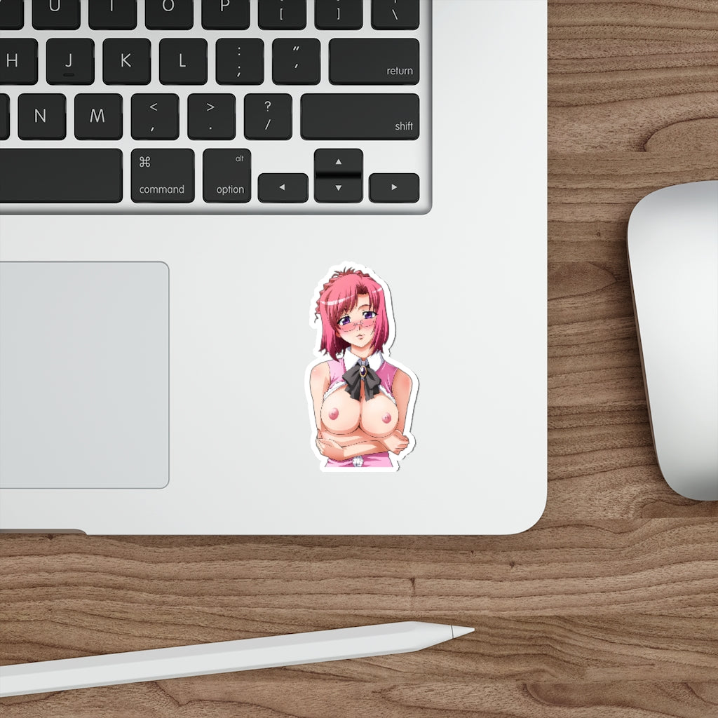 Topless Kazami Mizuho Onegai Teacher Waterproof Sticker - Ecchi Vinyl Decal